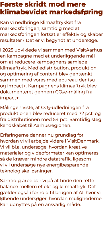 F rste skridt mod mere klimabevidst markedsf ring Kan vi nedbringe klimaaftrykket fra markedsf ringen, samtidig med a...