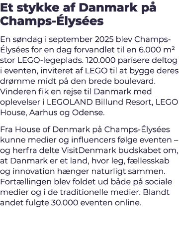 Et stykke af Danmark p Champs  lys es En s ndag i september 2025 blev Champs  lys es for en dag forvandlet til en 6....