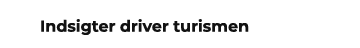 Indsigter driver turismen