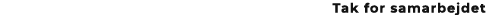Tak for samarbejdet